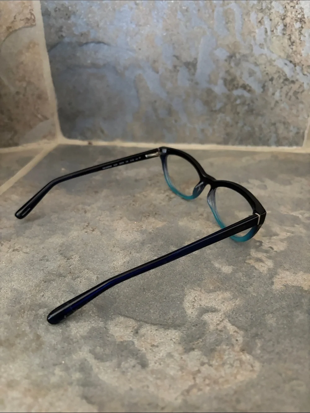 Bobbi Brown The Nomad Blue to Teal Ombre Cat-Eye Glasses 2.5